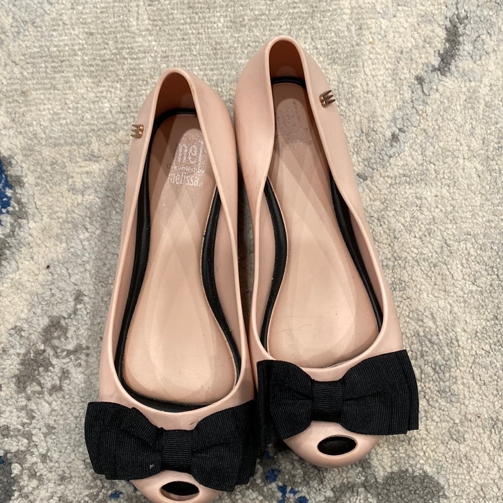 Pink and black Melissa shoes